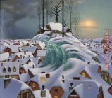 Jacek Yerka Snow Winter by Unknown Artist